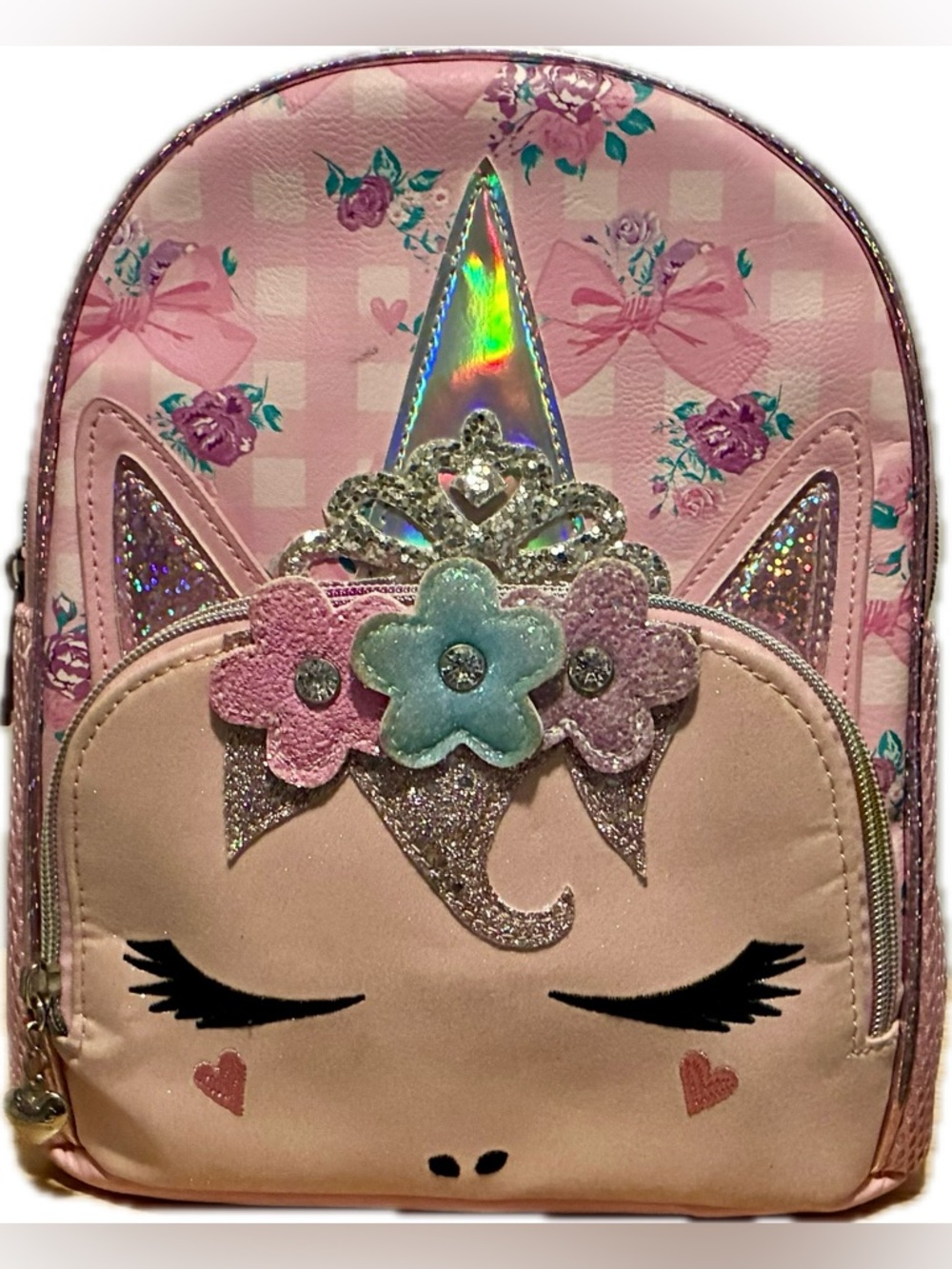 OMG Accessories Miss Gwen Pastel Heart Butterfly Crown Mini Backpack